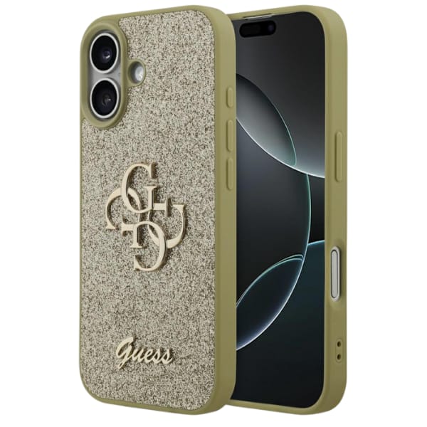 Etui Guess Fixed Glitter Big 4G do       iPhone 17 złoty