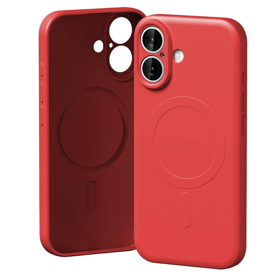 Etui Mercury Semi-Silicone MagSafe do    iPhone 17 czerwony