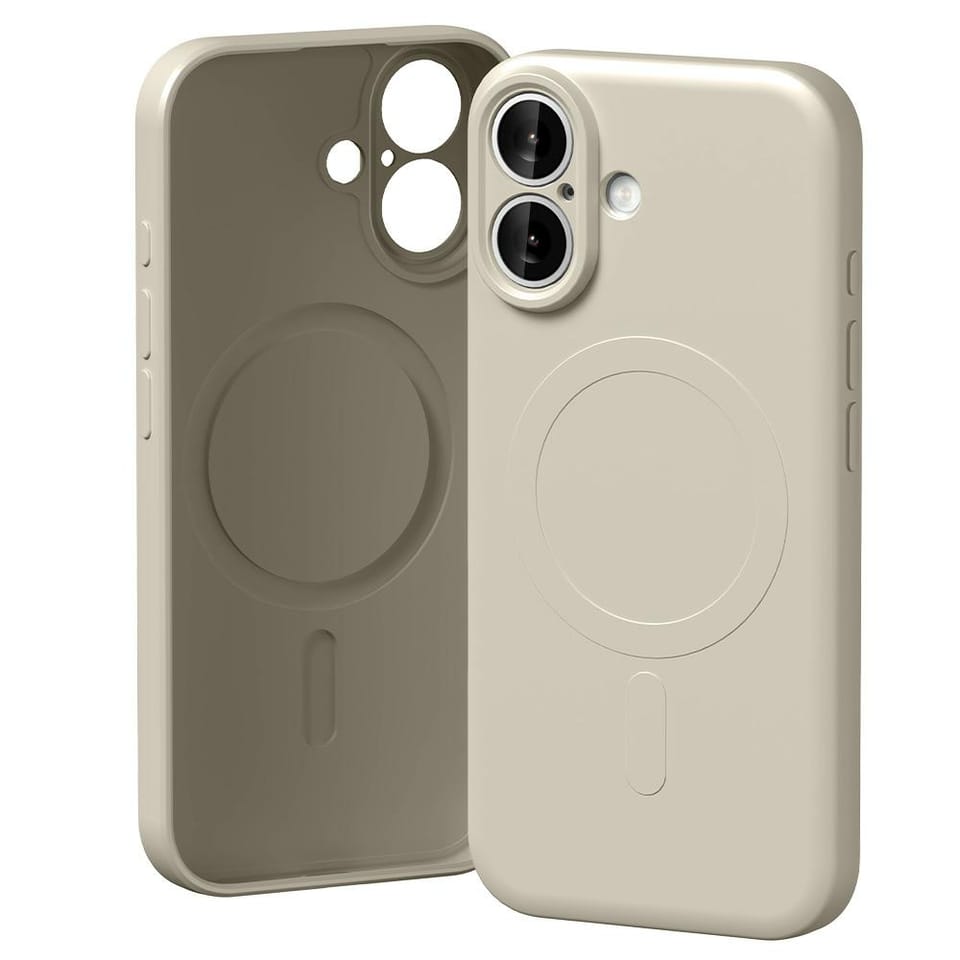 Etui Mercury Semi-Silicone MagSafe do    iPhone 17 kamienny
