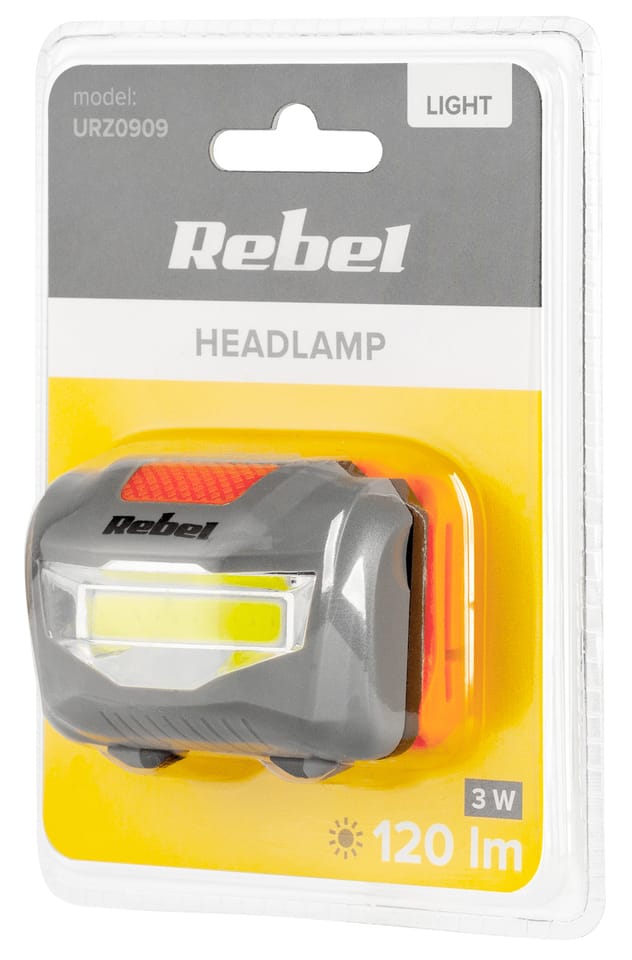 Latarka czołowa Rebel 3W COB URZ0909