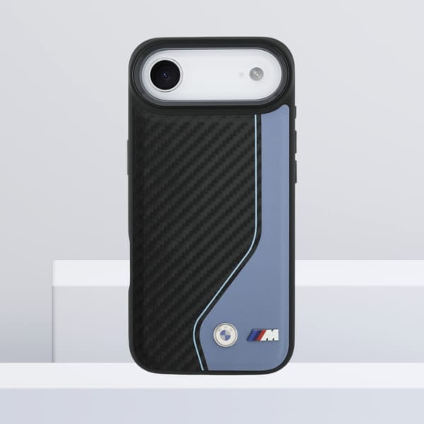 Etui BMW M Carbon Logo MagSafe do iPhone Air niebieski