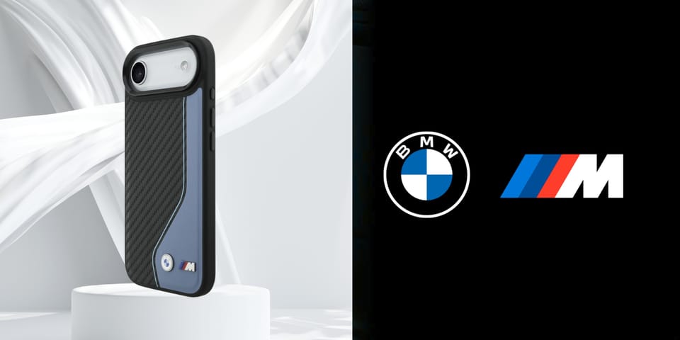 Etui BMW M Carbon Logo MagSafe do iPhone Air niebieski