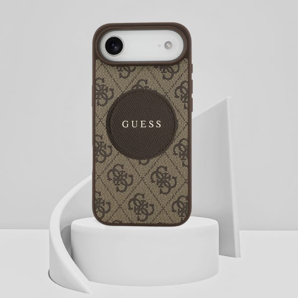 Etui Guess 4G Circle Classic Logo        MagSafe do iPhone Air brązowy