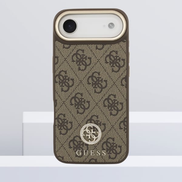 Etui Guess 4G Strass Logo MagSafe do     iPhone Air brązowy