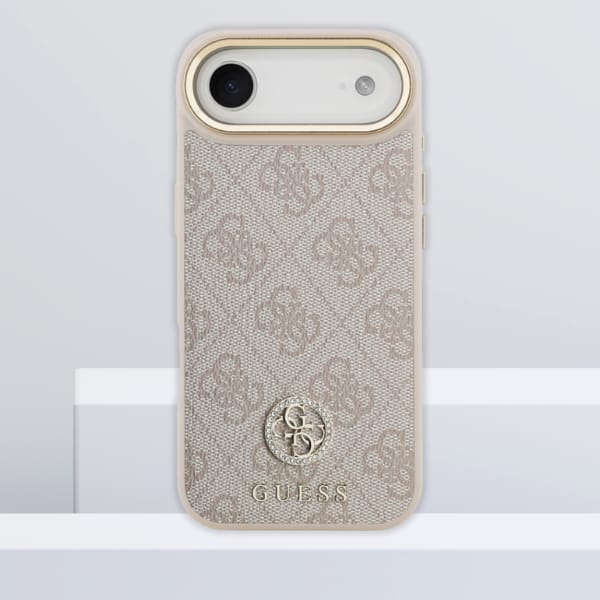 Etui Guess 4G Strass Logo MagSafe do     iPhone Air różowy
