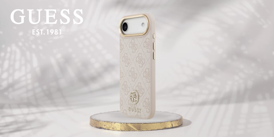 Etui Guess 4G Strass Logo MagSafe do     iPhone Air różowy