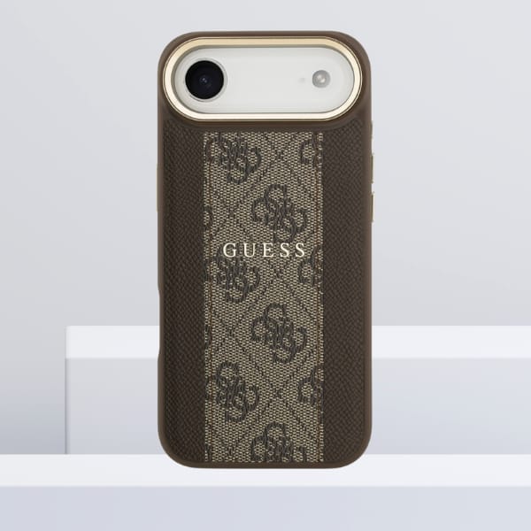 Etui Guess 4G Stripe MagSafe do iPhone   Air brązowy