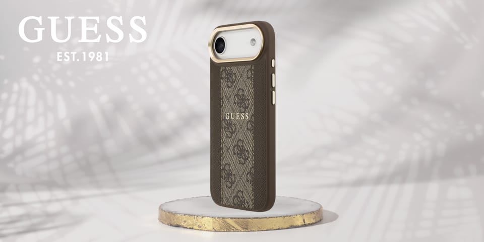 Etui Guess 4G Stripe MagSafe do iPhone   Air brązowy