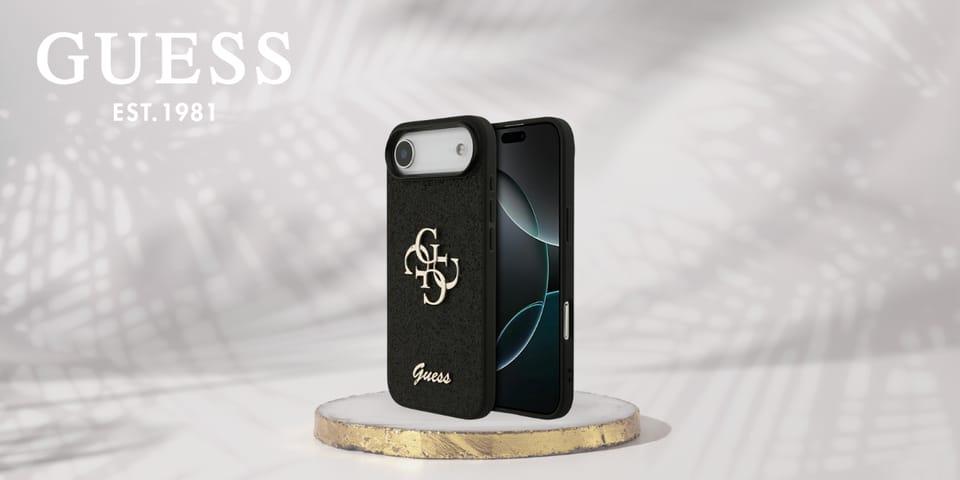 Etui Guess Fixed Glitter Big 4G do       iPhone Air czarny