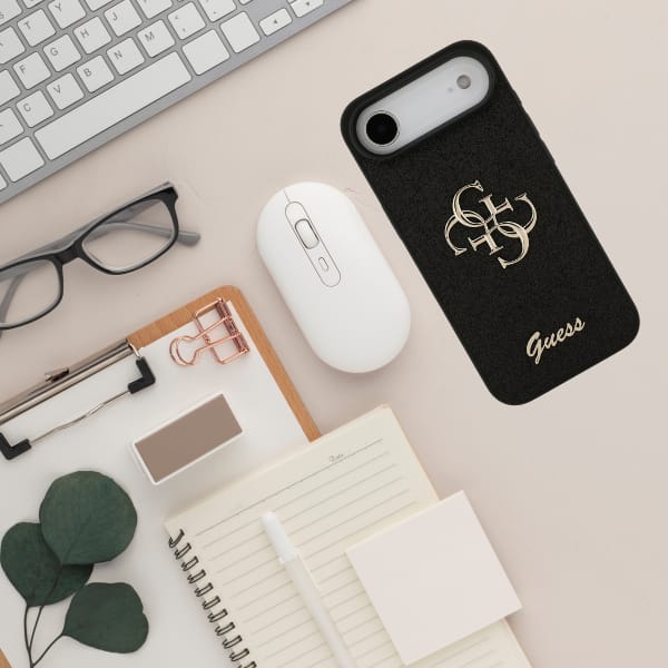 Etui Guess Fixed Glitter Big 4G do       iPhone Air czarny