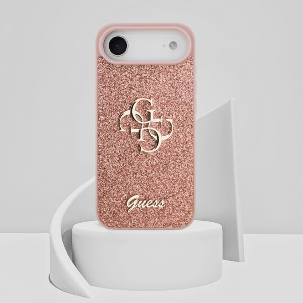 Etui Guess Fixed Glitter Big 4G do       iPhone Air różowy