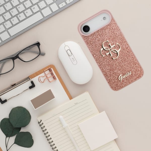 Etui Guess Fixed Glitter Big 4G do       iPhone Air różowy