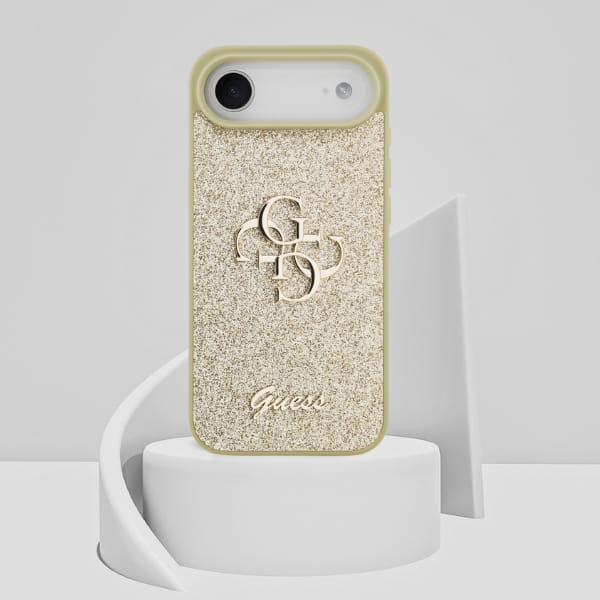 Etui Guess Fixed Glitter Big 4G do       iPhone Air złoty