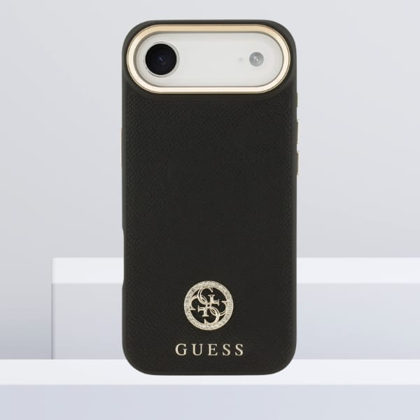 Etui Guess Grained Strass Logo MagSafe   do iPhone Air czarny