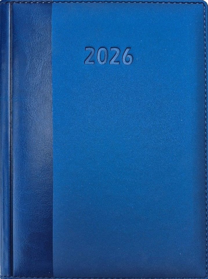 Terminarz A5 dzienny, okładka skóropodobna - szyta - wycinane registry K2 BESKIDY