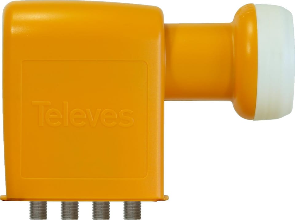 Konwerter satelitarny LNB offset Quad 4 wyjścia: Hh/Vh/Hl/Vl - pomarańczowy 761001