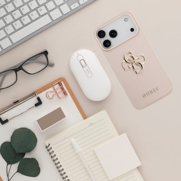 Etui Guess Grained Big 4G & Classic Logo do iPhone 17 Pro Max różowy