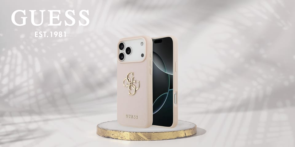 Etui Guess Grained Big 4G & Classic Logo do iPhone 17 Pro Max różowy