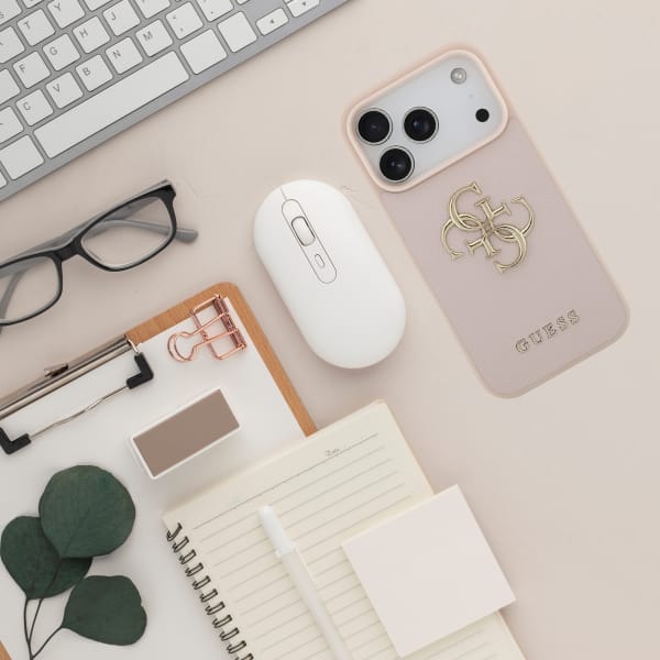 Etui Guess Grained Big 4G & Classic Logo do iPhone 17 Pro różowy