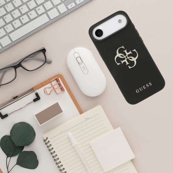 Etui Guess Grained Big 4G & Classic Logo do iPhone Air czarny