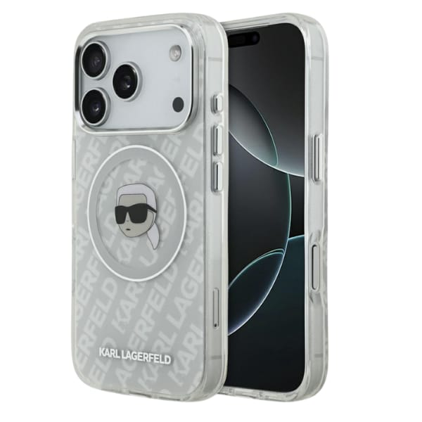 Etui Karl Lagerfeld IML Karl Head Logo   MagSafe do iPhone 17 Pro szary