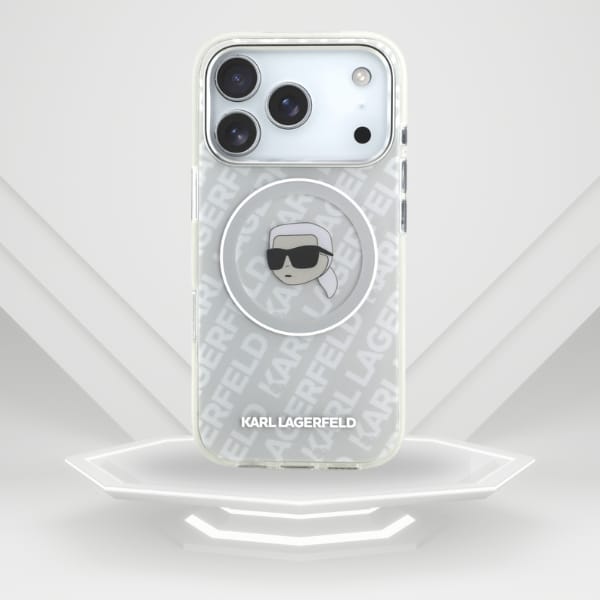 Etui Karl Lagerfeld IML Karl Head Logo   MagSafe do iPhone 17 Pro szary