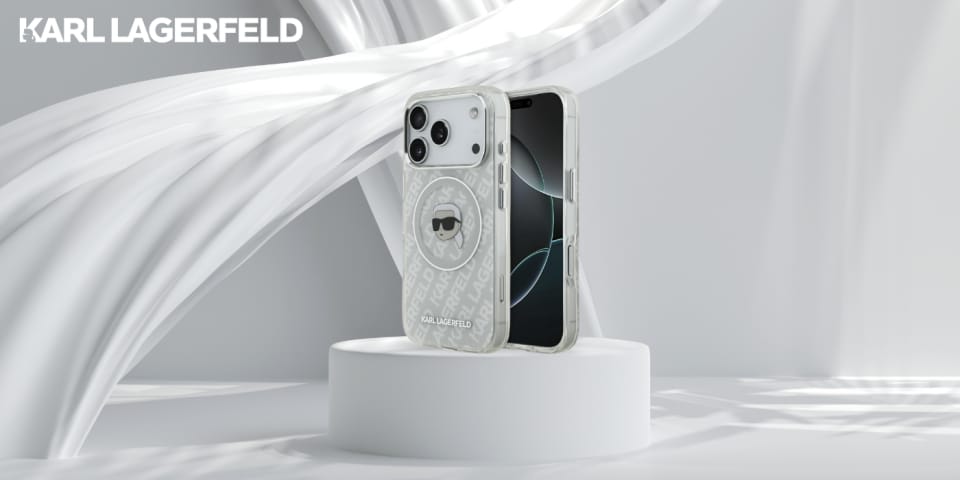 Etui Karl Lagerfeld IML Karl Head Logo   MagSafe do iPhone 17 Pro szary