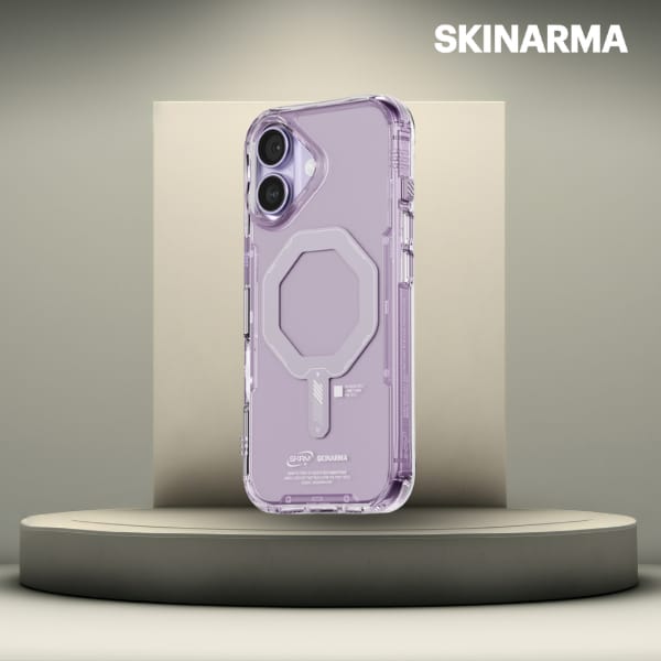 Etui Skinarma Saido do iPhone 17         Magnetic Charging lilac