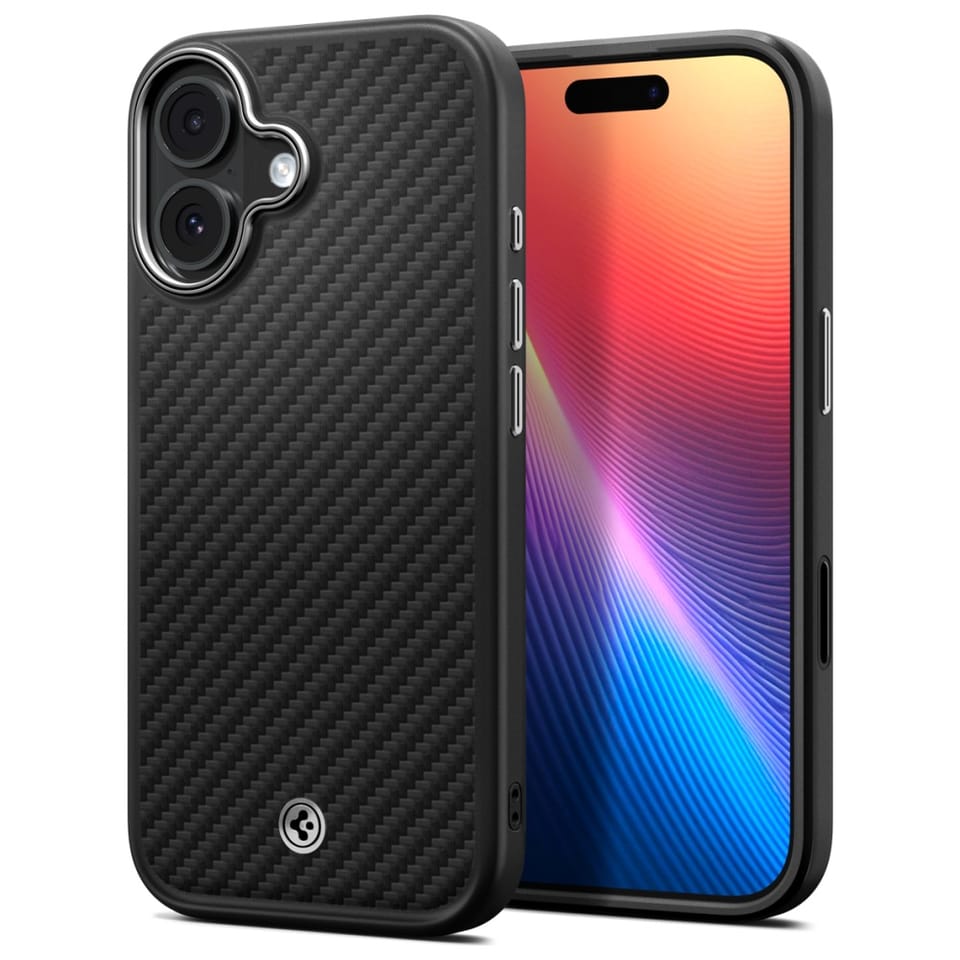 Etui Spigen Enzo Aramid "T" Mag MagSafe  do iPhone 17 czarno srebrny