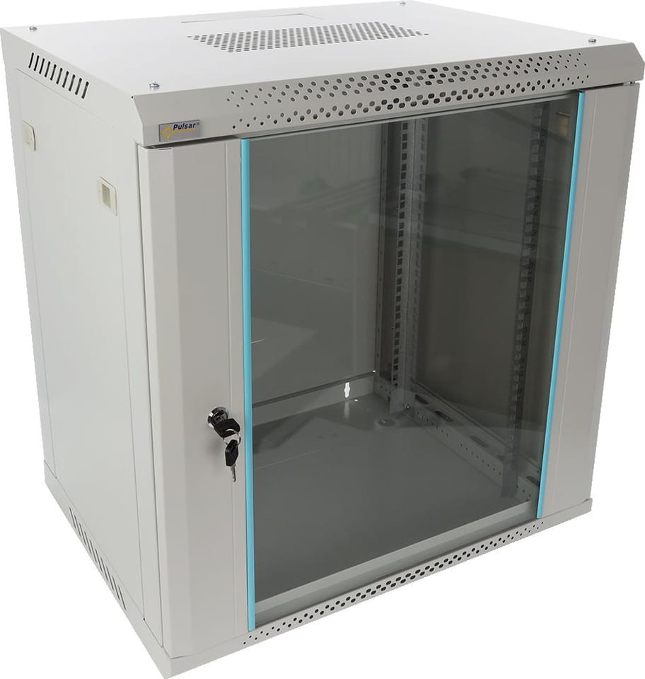 Szafa Rack 12U wisząca do złożenia 600x450 Pulsar  RWA1264-G szara