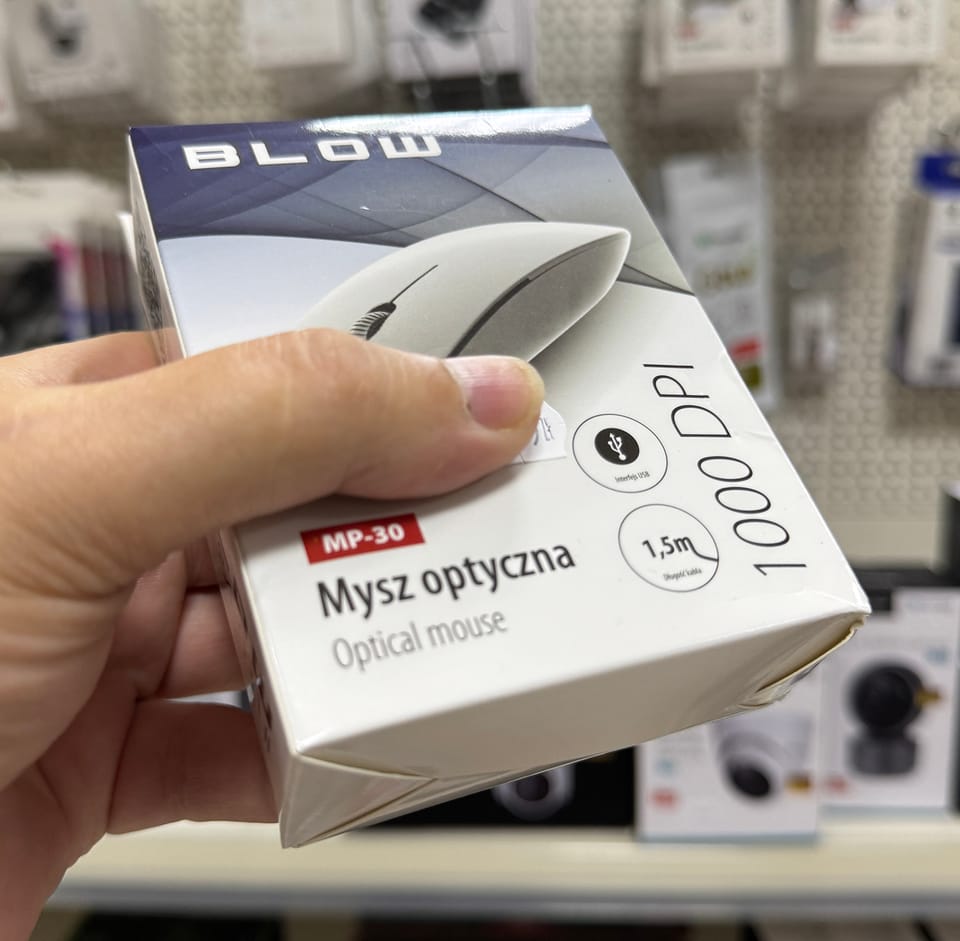 Mysz optyczna Blow MP-30 USB biała