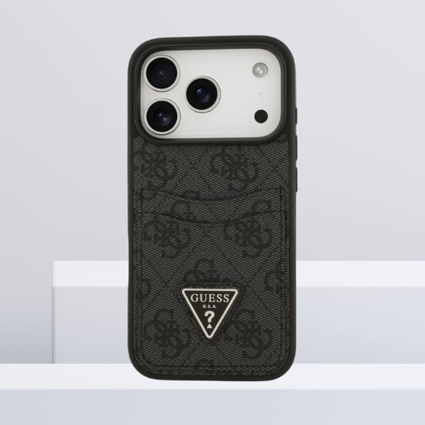 Etui Guess 4G Double Card Triangle do    iPhone 17 Pro czarny