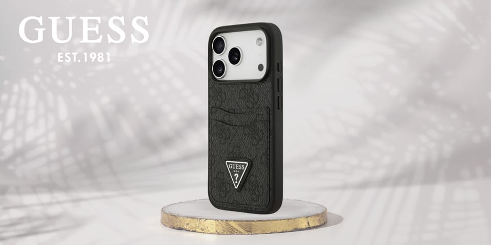 Etui Guess 4G Double Card Triangle do    iPhone 17 Pro czarny