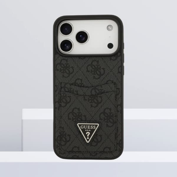 Etui Guess 4G Double Card Triangle do    iPhone 17 Pro Max czarny