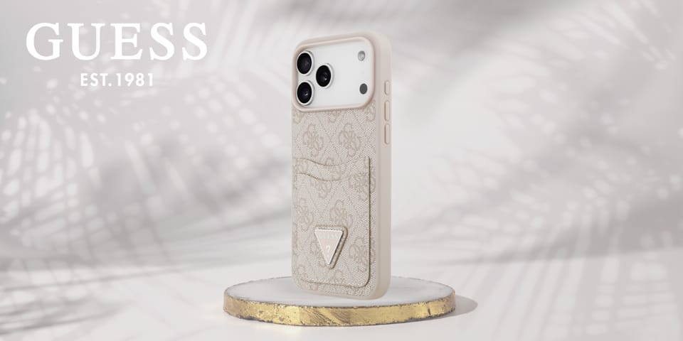 Etui Guess 4G Double Card Triangle do    iPhone 17 Pro Max różowy