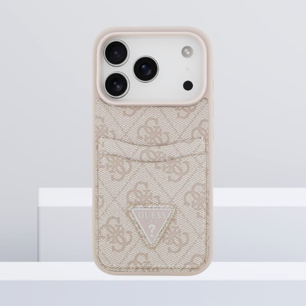 Etui Guess 4G Double Card Triangle do    iPhone 17 Pro różowy