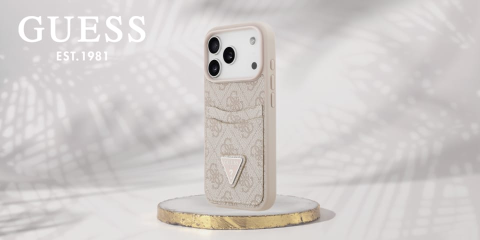 Etui Guess 4G Double Card Triangle do    iPhone 17 Pro różowy