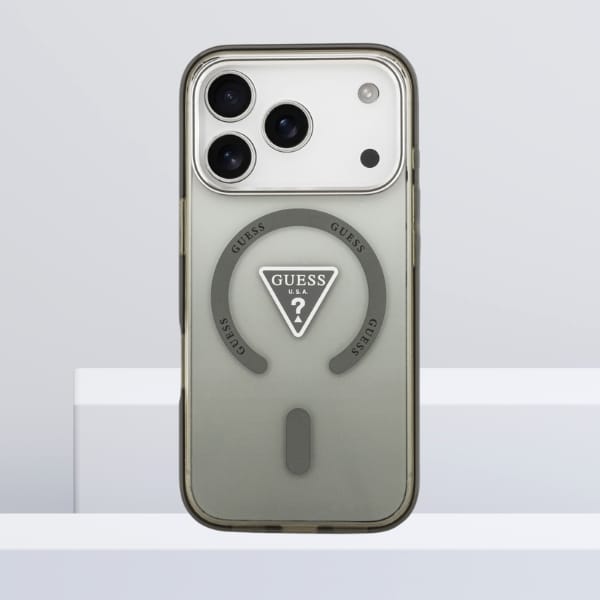 Etui Guess IML Gradient Triangle Logo    MagSafe do iPhone 17 Pro khaki