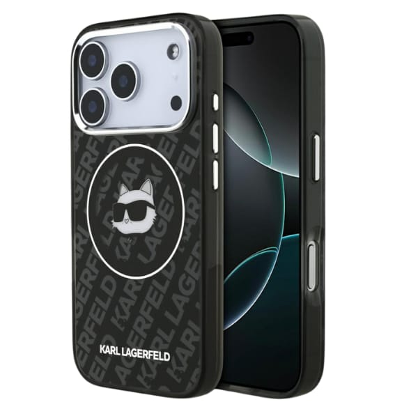 Etui Karl Lagerfeld IML Choupette Head   Logo MagSafe do iPhone 17 Pro Max czarny
