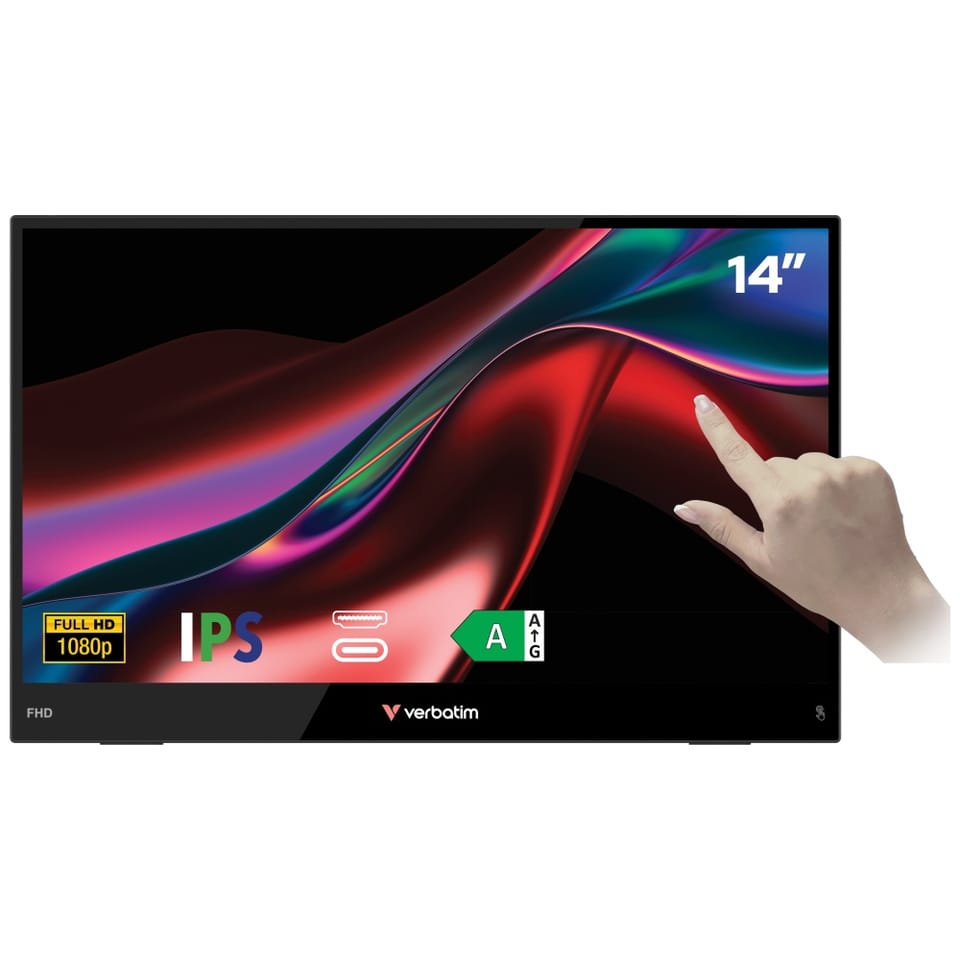 Monitor przenośny dotykowy Verbatim      LIGHT 14" FHD czarny 32400