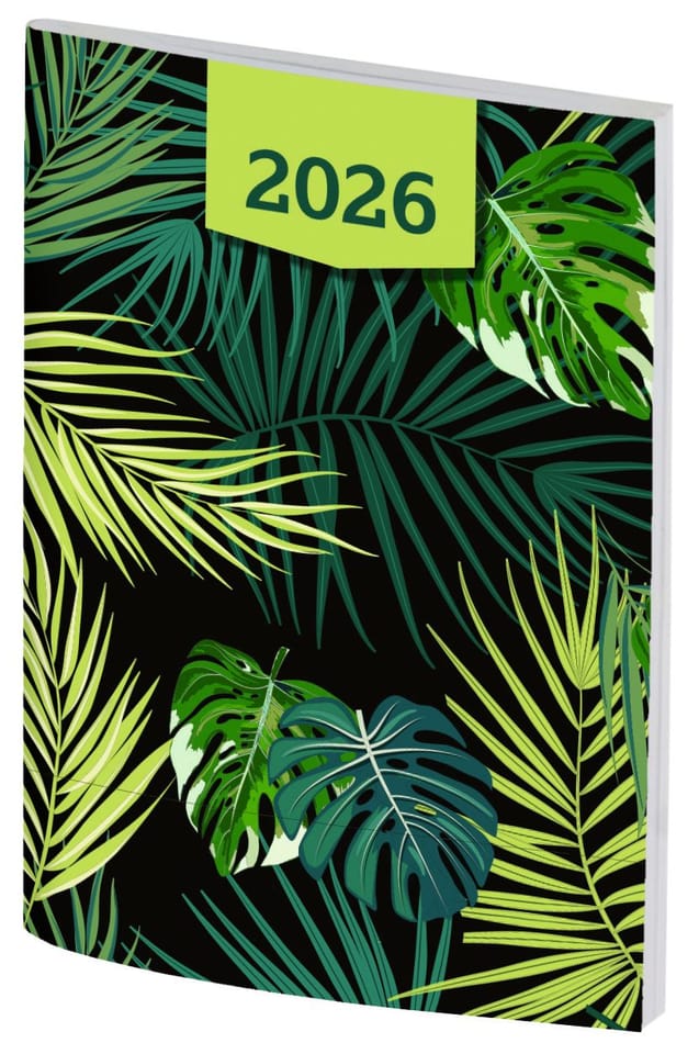 Kalendarz kieszonkowy A7 oprawa PCV bezbarwny 2026 A7040B-MIX Wokół Nas