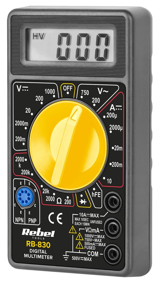 Miernik uniwersalny, multimetr Rebel RB-830