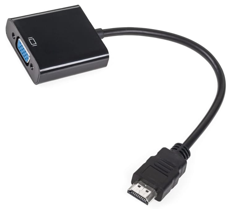 Złącze adapter wtyk HDMI - gniazdo VGA + Audio