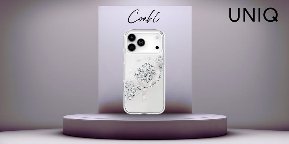 Etui UNIQ Coehl Crystelle do iPhone 17   Pro Max Magnetic Charging srebrny