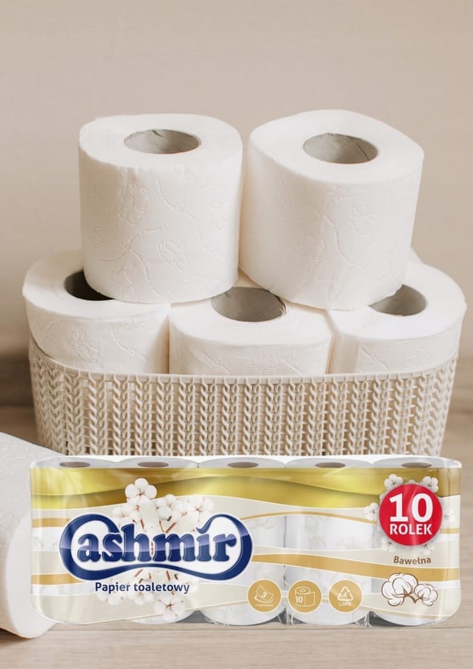 Papier toaletowy zapachowy 3W (10 rolek) BAWEŁNA CASHMIR