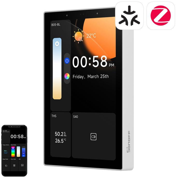 Panel sterowania WiFi/Bluetooth/ZigBee Matter SONOFF NSPanel Pro 120 (biały) NSPanel120PW