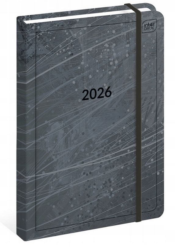 Kalendarz książkowy 2026 A5 192 Mat+UV Stone INTERDRUK