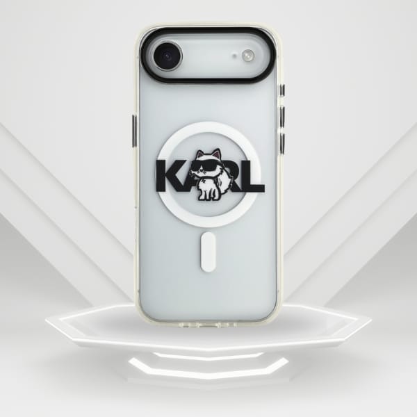 Etui Karl Lagerfeld IML Choupette Sketch Logo MagSafe do iPhone Air przezroczysty