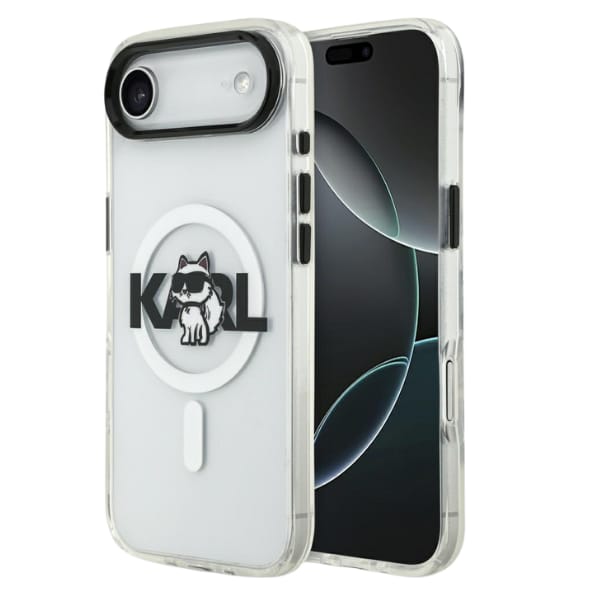 Etui Karl Lagerfeld IML Choupette Sketch Logo MagSafe do iPhone Air przezroczysty