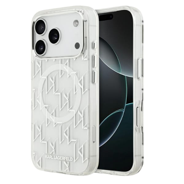 Etui Karl Lagerfeld IML KL Monogram      MagSafe do iPhone 17 Pro biały